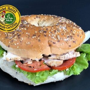 BAGEL crème cheese, salade, Tomate & Poulet pané